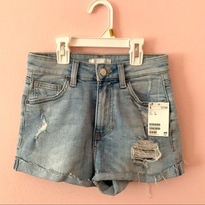 NWT High Waisted Distressed Denim Shorts